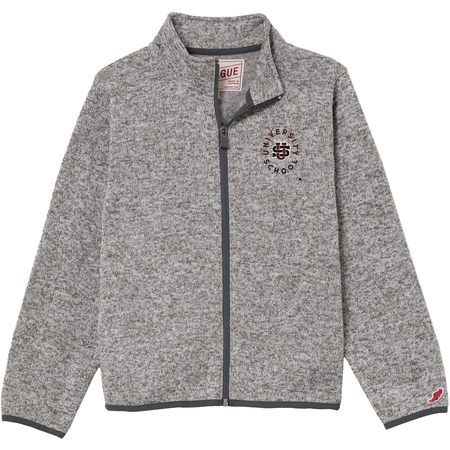 Youth Saranac Full Zip Jacket Gray L2- F26
