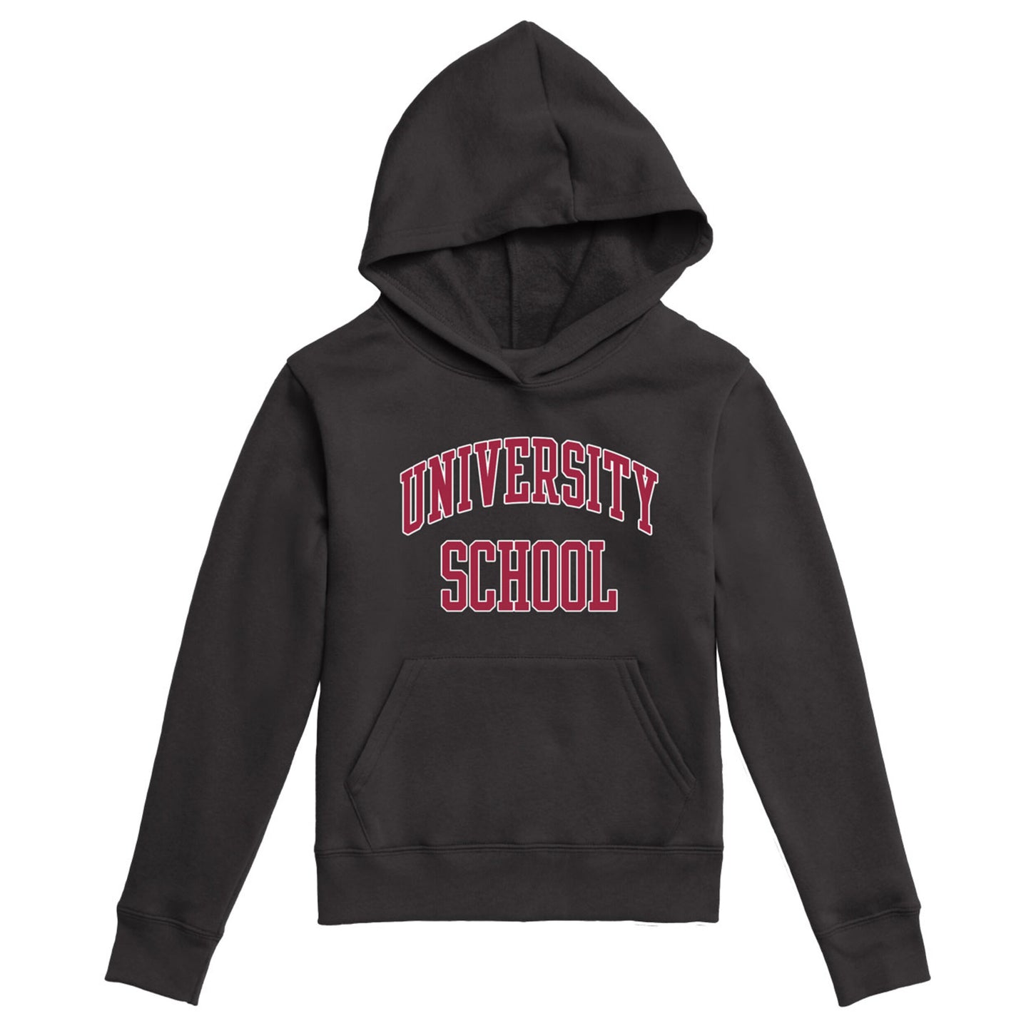 Youth Essential Hoodie Words only Black L2- F26