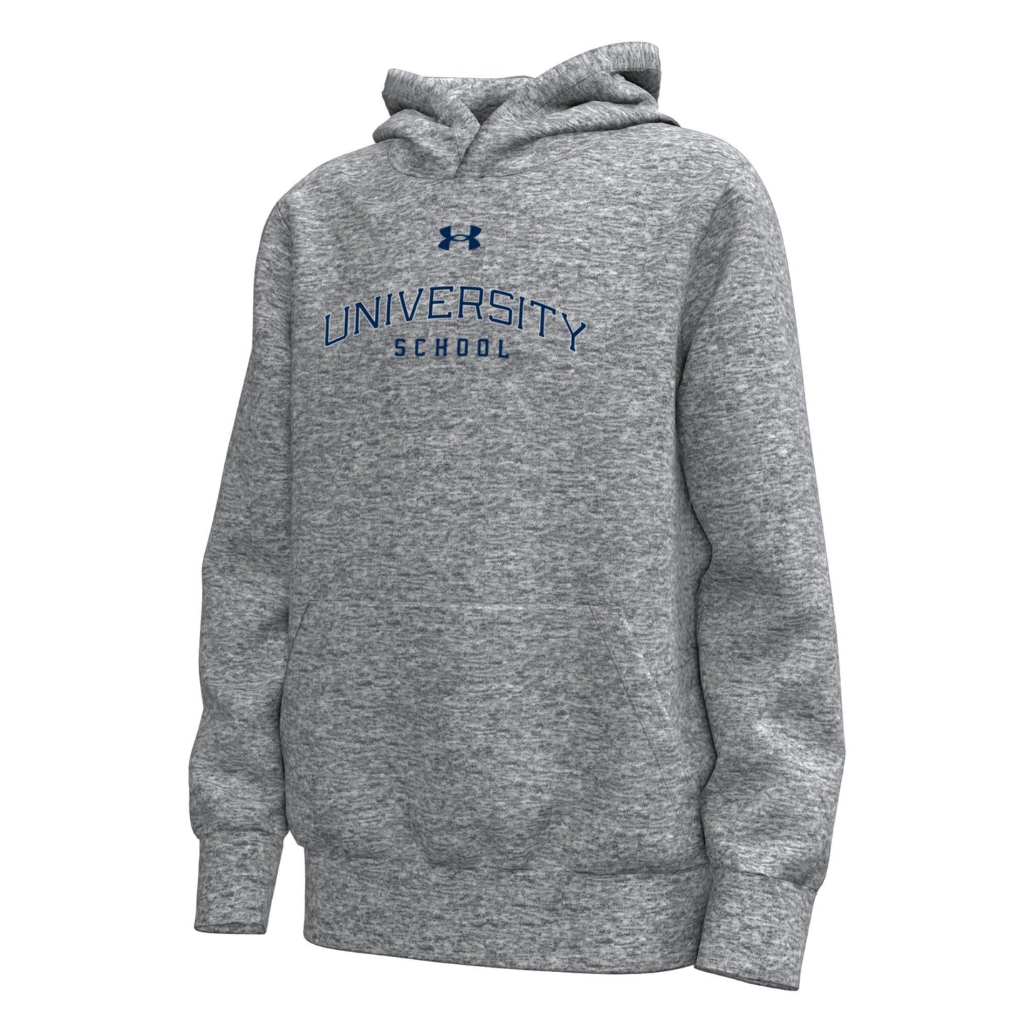 UA Youth Armour Fleece Hoodie Pitch Gray- F26