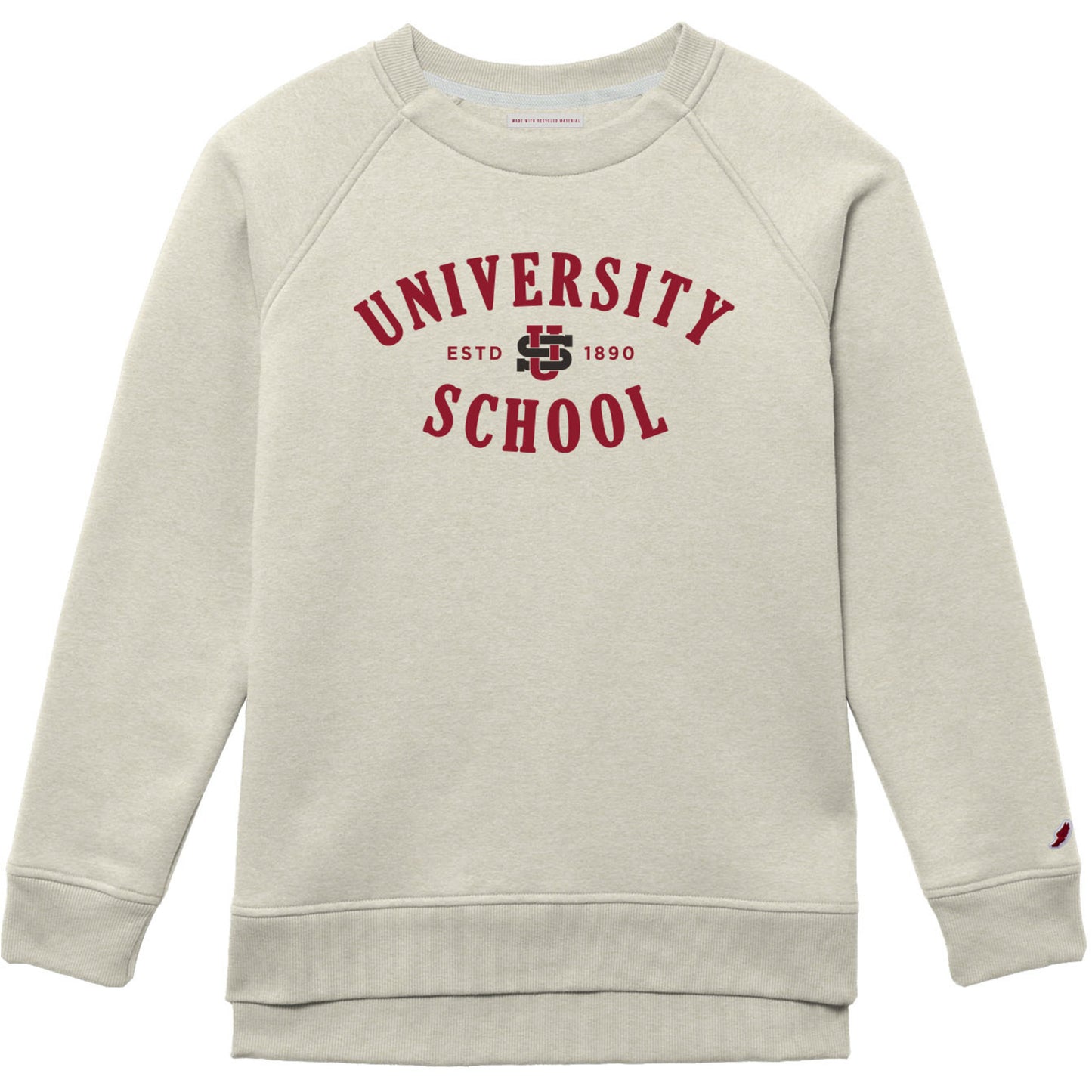 Women's Crew Sweatshirt with T-Shirt Appliqué