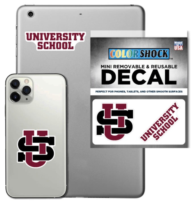 Mini Removable & Reusable US Decal (2 pack)