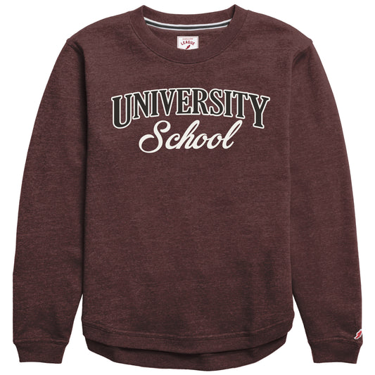 Women's Victory Springs Crew with Embroidery - Maroon