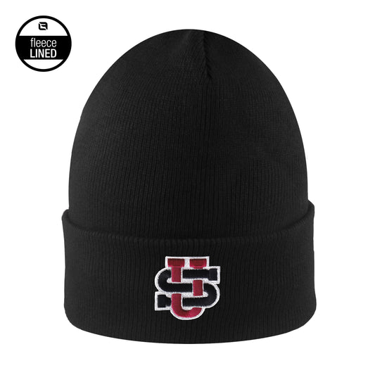 Adult Knit Cuff Hat Fleece Lined Logo
