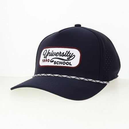 Adult Cut Above Hat with Patch Navy L2- F26
