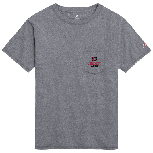 Adult All-American Pocket Tee in Gray L2 F-26