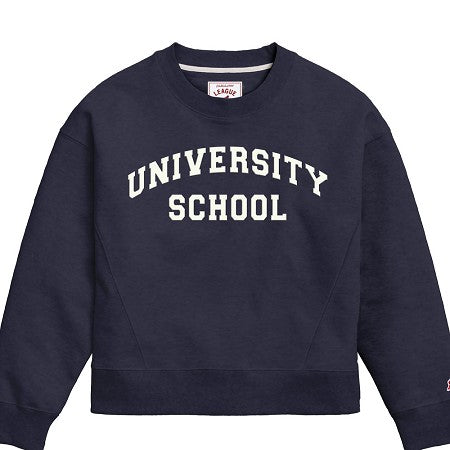 Women's Boxy Crew in Navy by L2 -F26