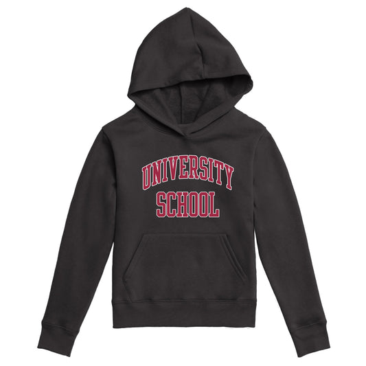 Youth Essential Hoodie Words only Black L2- F26