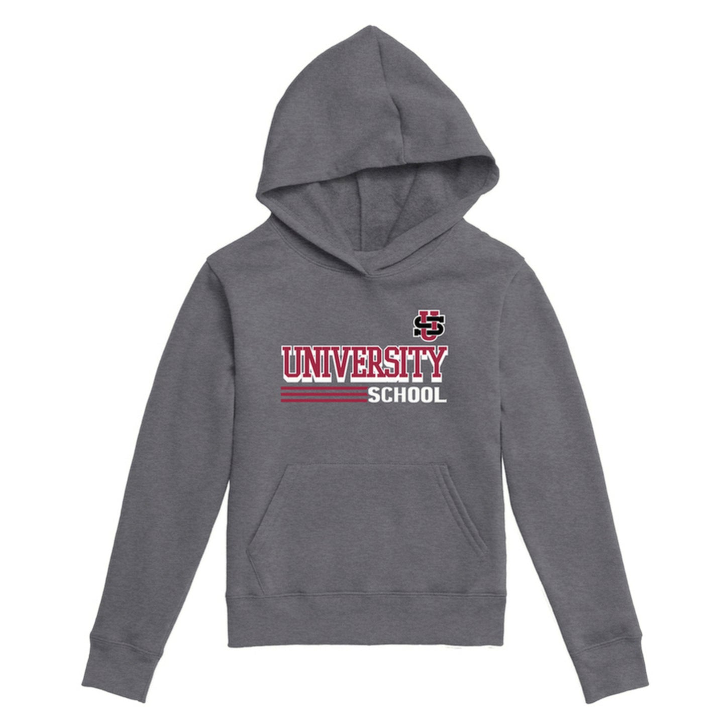 Youth Essential Fleece Hoodie in Graphite by L2- F26