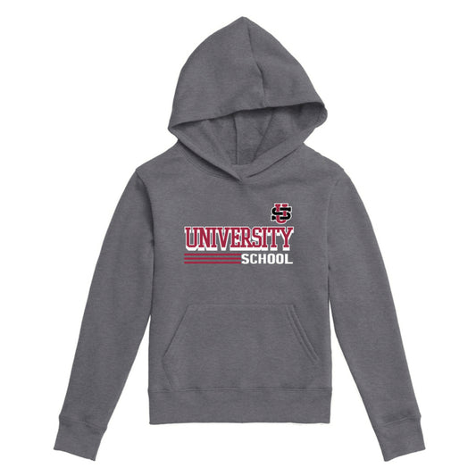 Youth Essential Fleece Hoodie in Graphite by L2- F26