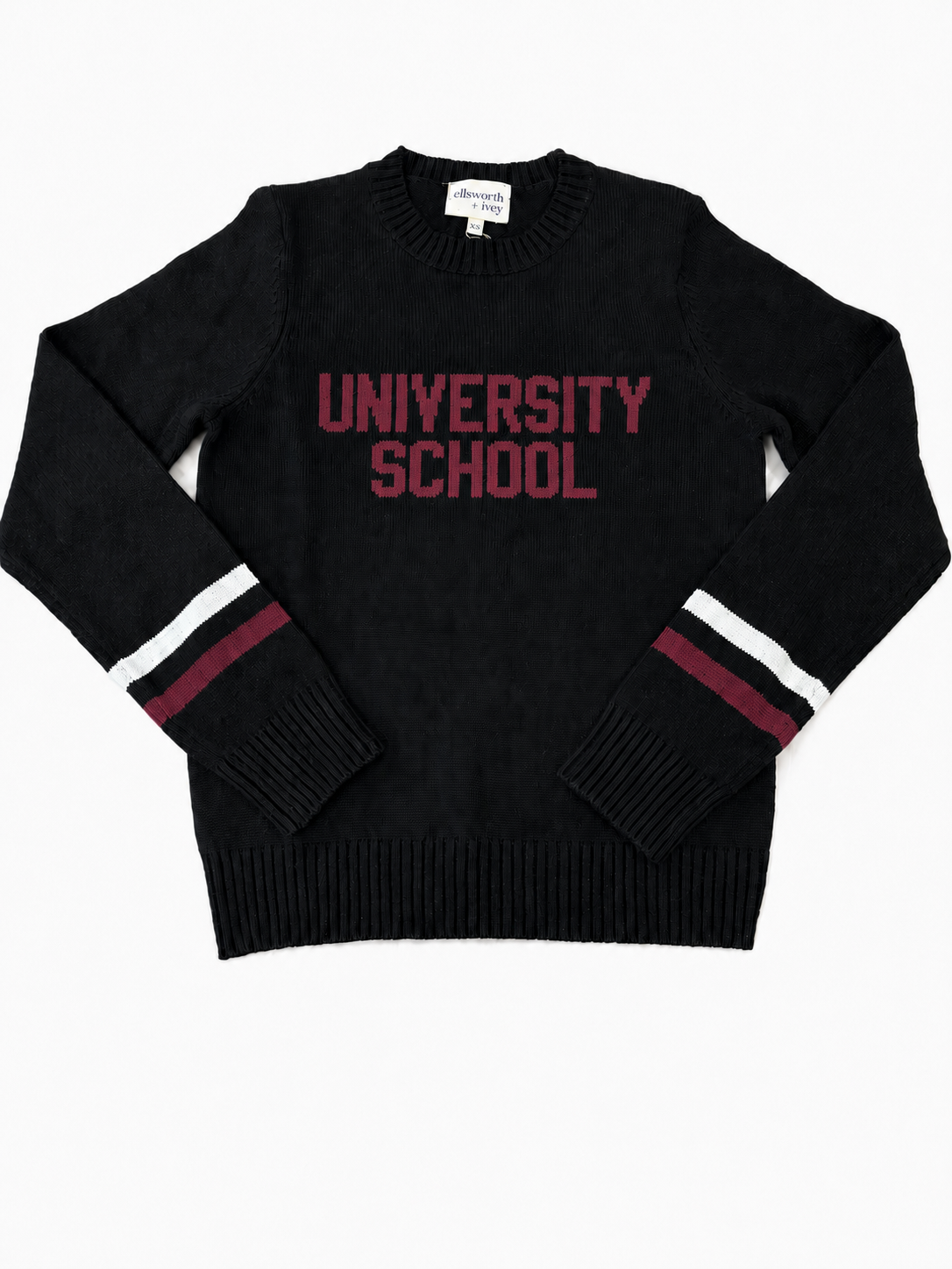 Women's Ellsworth & Ivey Crewneck Sweater Black- F26