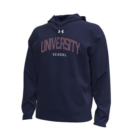 UA Adult Armour Fleece Hoodie Midnight Navy L2- F26