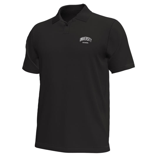 UA Adult Polo in Black- Arched Words- F26