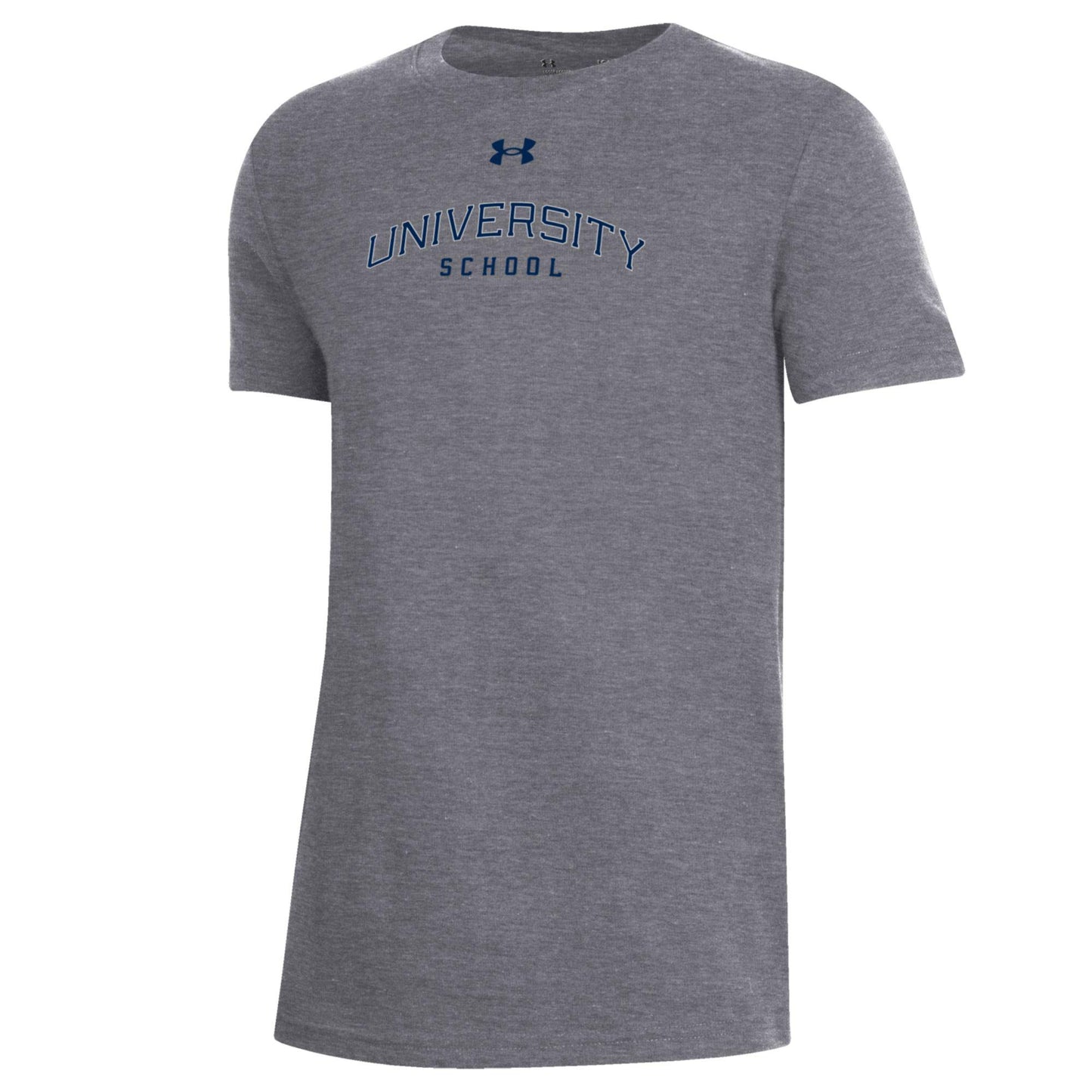 UA Youth Performance Cotton Short Sleeve Tee Carbon Gray- F26